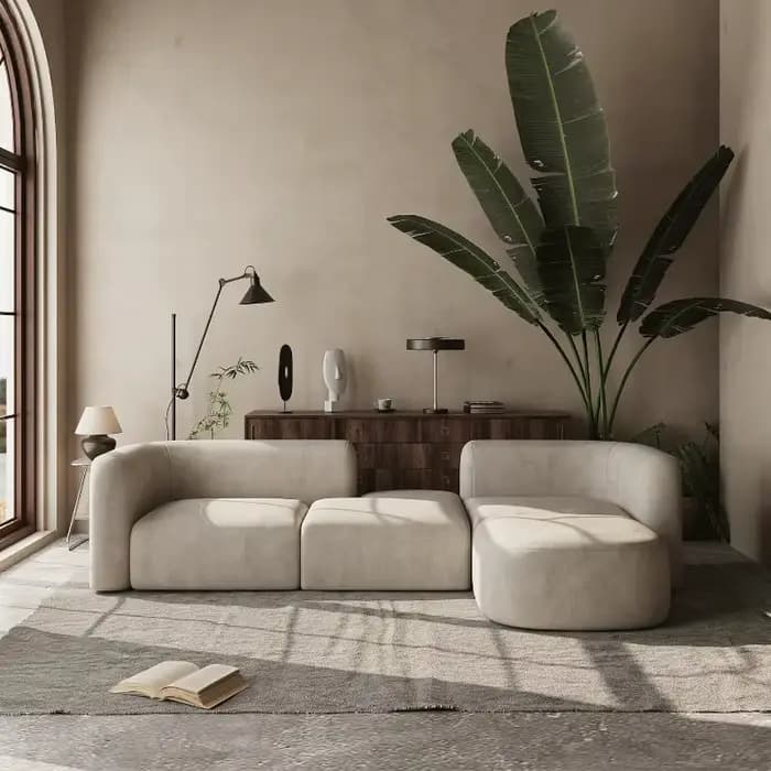 Salon européen paresseux canapé petit appartement minimaliste luxe