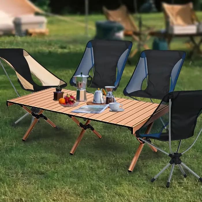 Chaise de camping pliable 360 ° Chaises pivotantes pour adultes