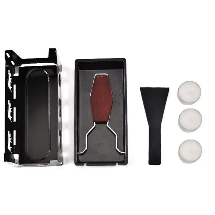 Poêle à raclette à fromage antiarina avec ci-après les spatule, outil polyvalent, gadgets de cuisine pratiques