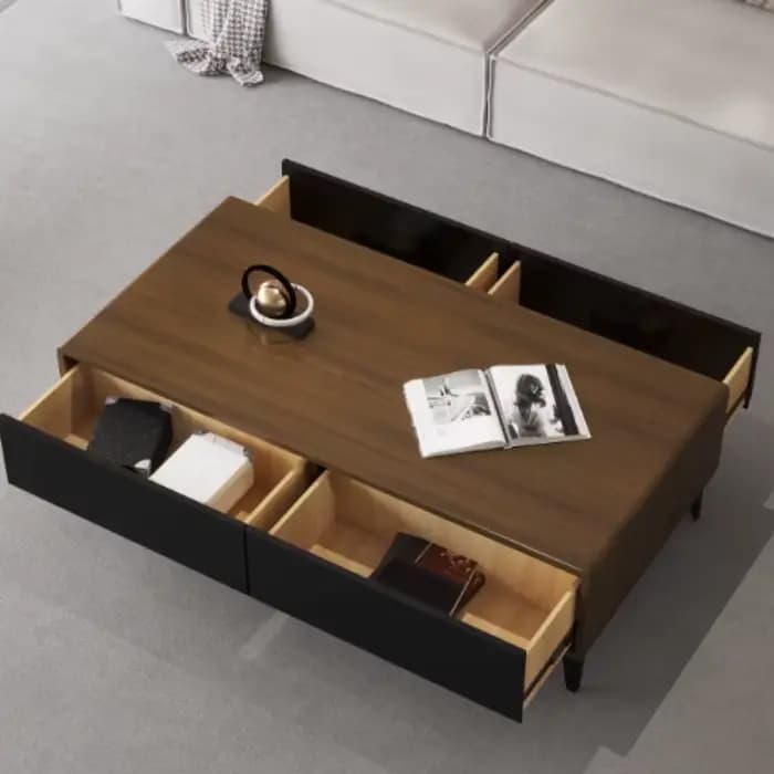 Tables basses carrées modernes accessoires bois petit salon Table basse Console Design Muebles Para El Hogar meubles de maison