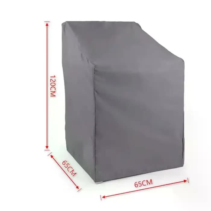 1 Housse de protection imperméable en tissu Oxford pour chaise de jardin empilable 65x65x70x120cm