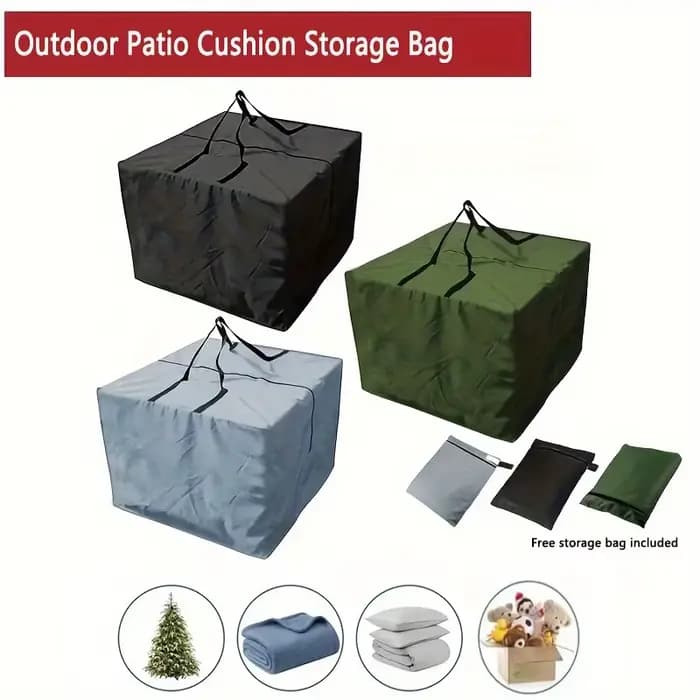 Sac de rangement pour coussins de patio extérieur