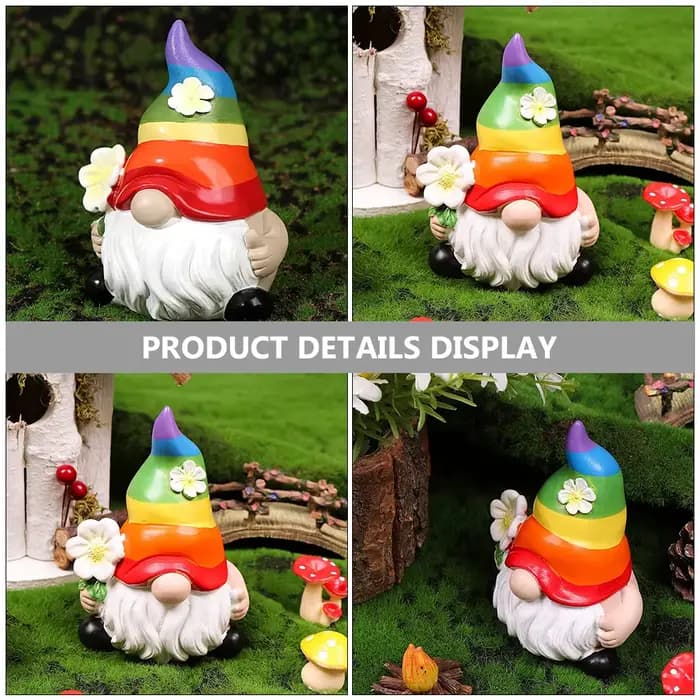 Statue de gnome de jardin en résine