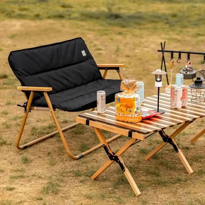 Tapis de siège de Camping de jardin pliant extérieur 103x76.5cm avec sangle de fixation coussin de chaise couette
