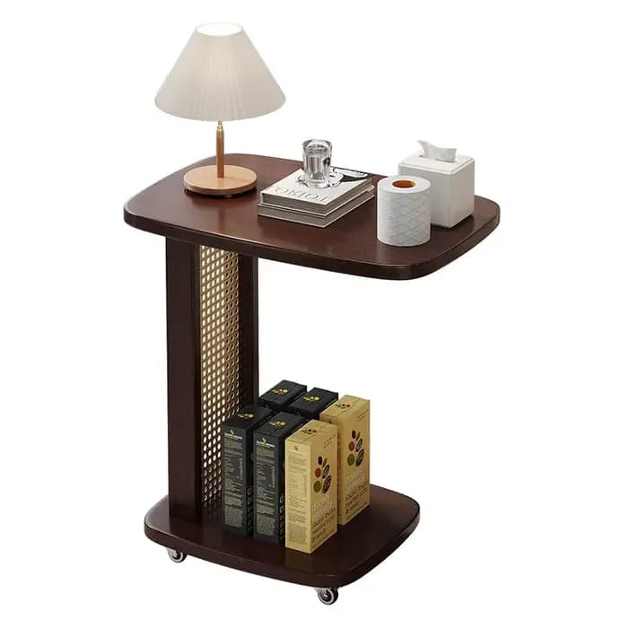 Table basse roulante Portable, Table d'appoint pour salon, canapé Compact, hauteur réglable, meubles de luxe pour salon