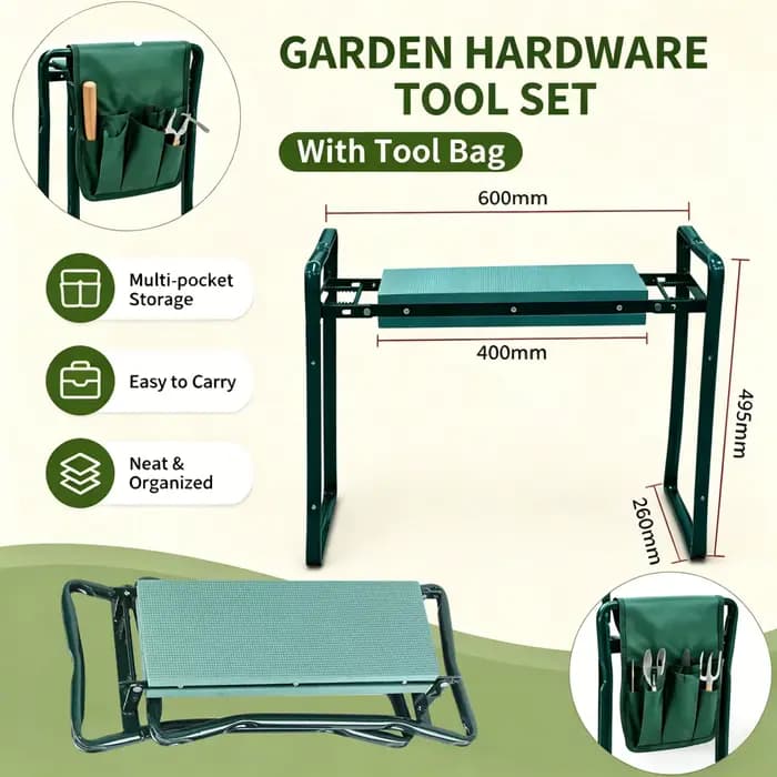 Tabouret pliant portable pour jardinage