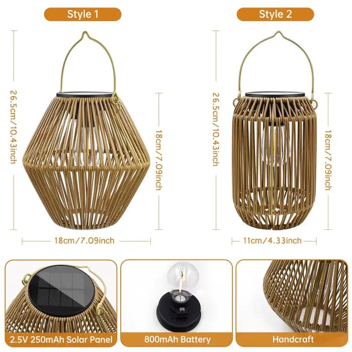 Lanternes solaires lumières