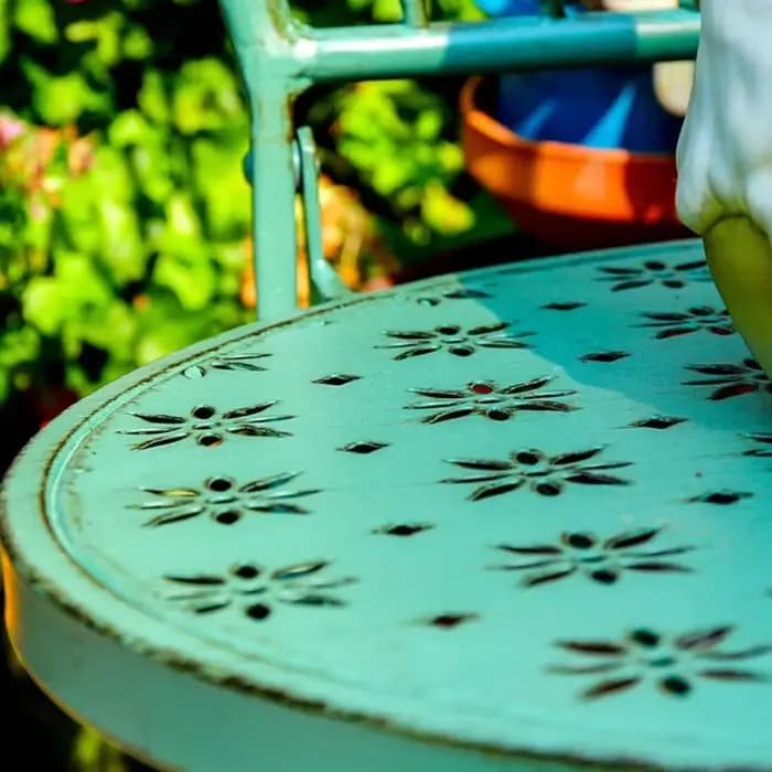 Chaises de jardin en fer pour cour extérieure