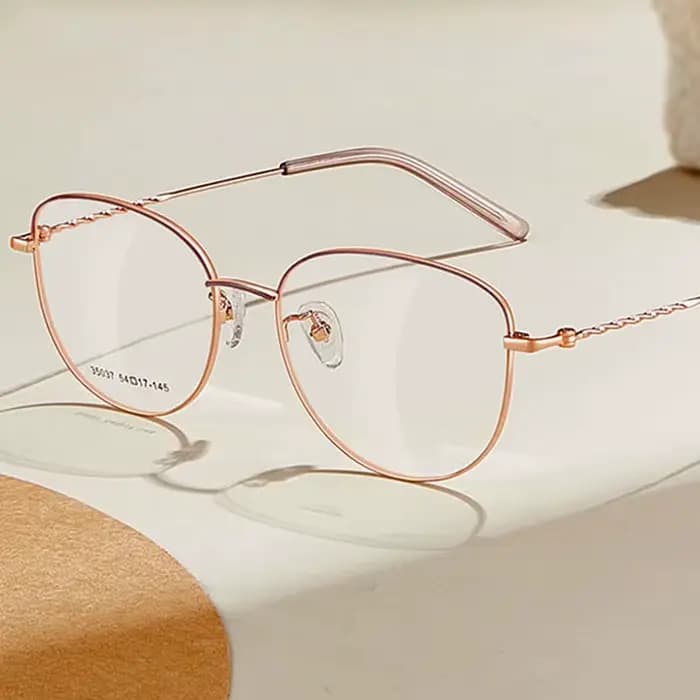 Lunettes rétro à monture dorée pour femmes, lunettes de lecture, verres optiques, lunettes de myopie, monture de lunettes en alliage de marque de créateur