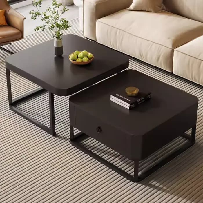 Table basse esthétique carrée rangement universel