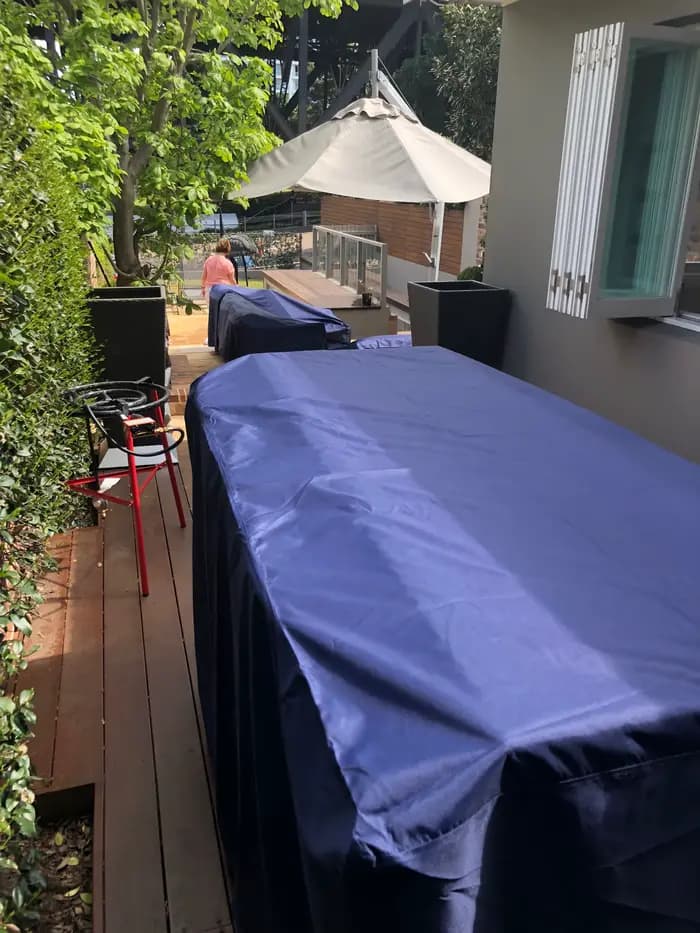Housse de meubles de Patio sur mesure | Logo imprimé MOQ 1 pièce disponible