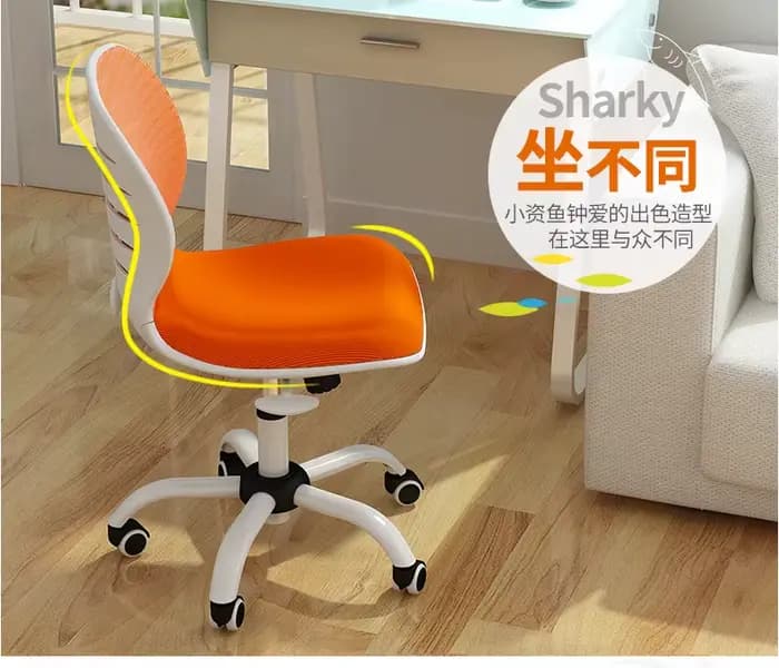 Chaise de bureau mobile sans main courante, chaise de percussion à petit ascenseur, chaise de personnel en maille