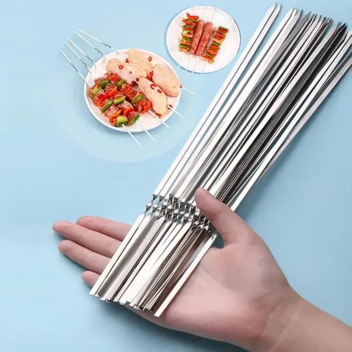 Brochettes de Barbecue réutilisables en acier inoxydable