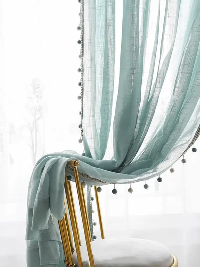 Lin japonais simple pour salon, document solide, lac vert pour chambre d'enfant