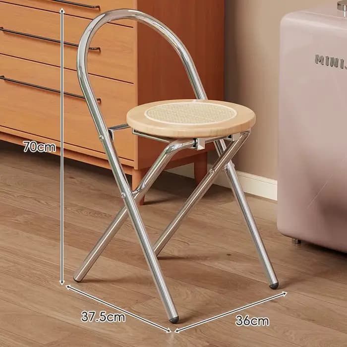Chaise de balcon vintage pliable en rotin