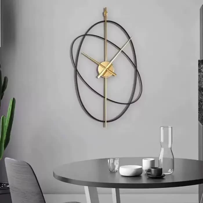 Salon créatif à la mode tenture murale art lumière horloge de luxe simple moderne atmosphérique horloge silencieuse