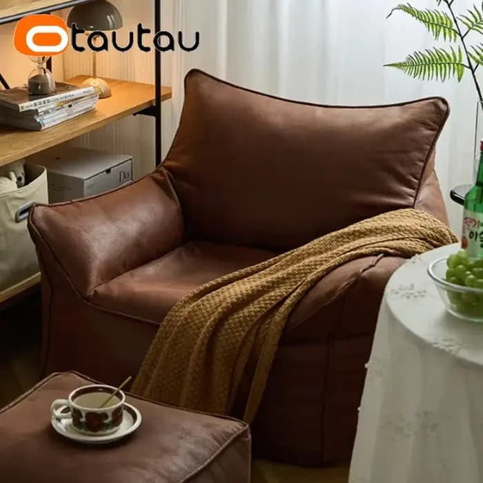 Fauteuil sans cadre en similicuir avec rembourrage en boule EPS