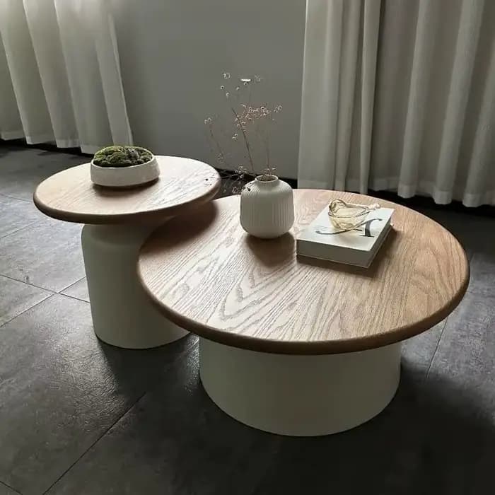 Table basse ronde en bois