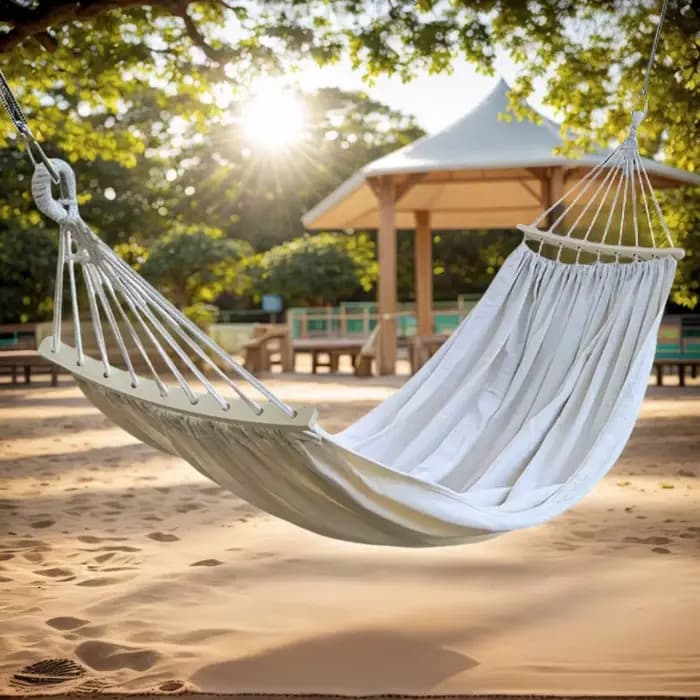 Hamac de camping épais pour l'extérieur avec barres de sécurité anti-chute