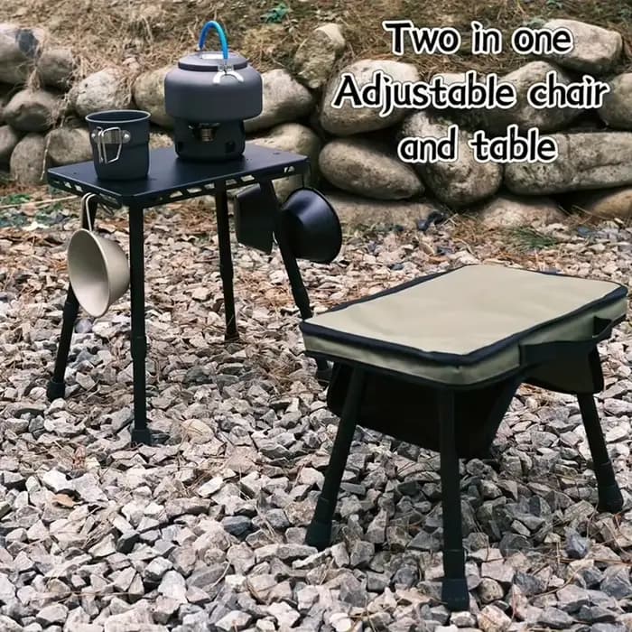 Table et chaise d'extérieur à double usage