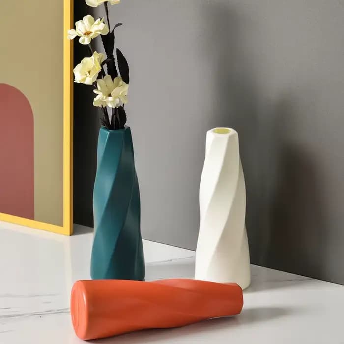 Vase Simple décoratif pour salon, Arrangement de fleurs, Table à manger, Style de luxe, bouteille de rangement de fleurs séchées pour la maison