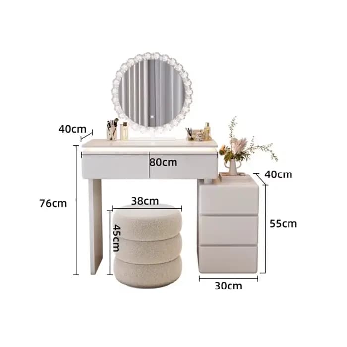 Bureau De vanité d'angle moderne Tallboy Femme Table