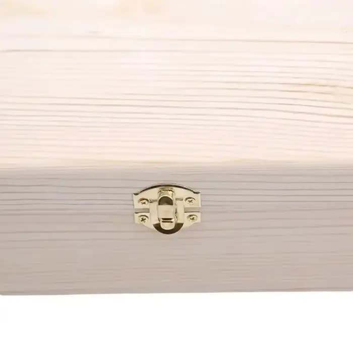 Boîte de rangement en bois rectangulaire à rabat
