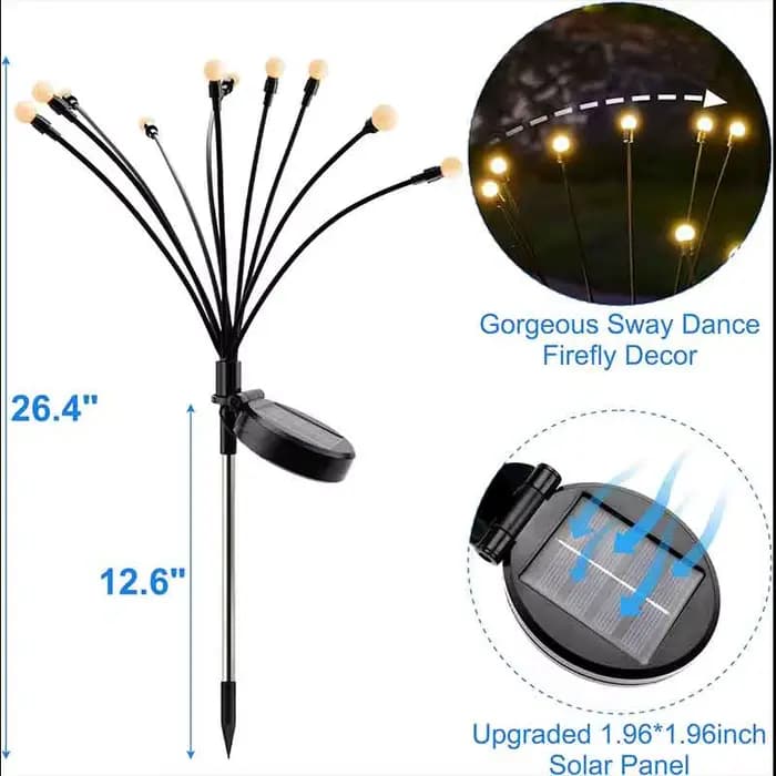 Lampes de jardin-nouvelles lumières lucioles à énergie solaire améliorées