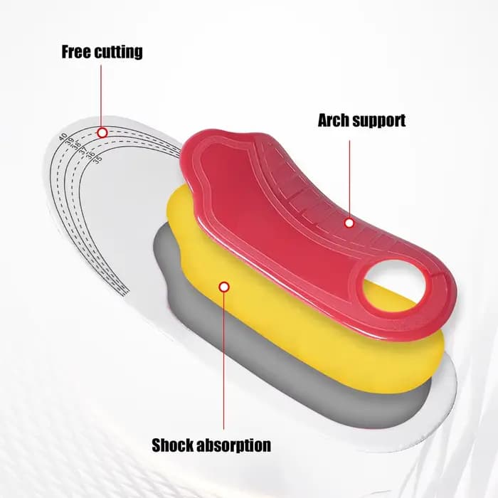 Semelle intérieure orthopédique Support de voûte plantaire semelles orthopédiques pour pieds plats pour soulager la pression du mouvement de l'air coussin d'amortissement semelle intérieure rembourrée