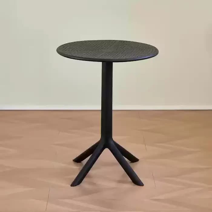 Petite Table ronde de styliste pour loisirs en plein air