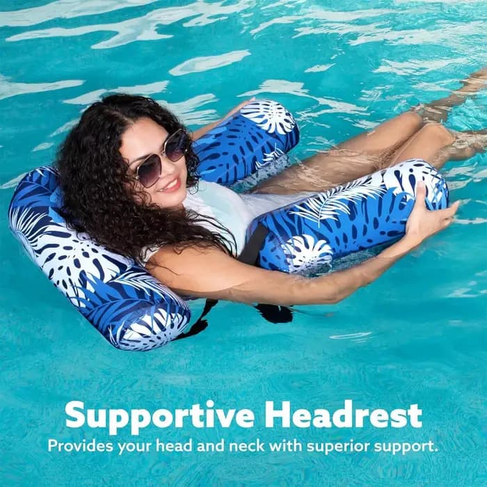 Chaise longue gonflable robuste pour piscine, transat flottant portable pour adultes, pour piscine, lac, plage, détente estivale