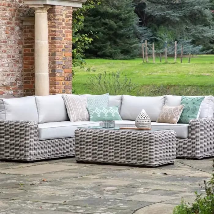 Meubles en rotin Style moderne en forme de L Patio canapé extérieur jardin