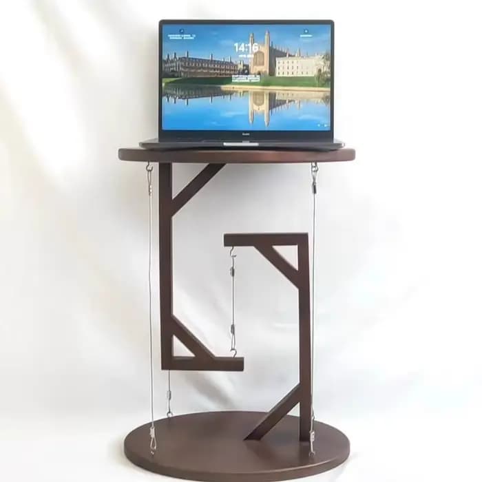 Table flottante en bois massif