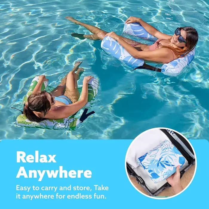 Fauteuil flottant gonflable pour adultes, chaise longue flottante, flotteur de piscine gonflable, chaise flottante pour fêtes estivales, plage, lac, divertissement aquatique