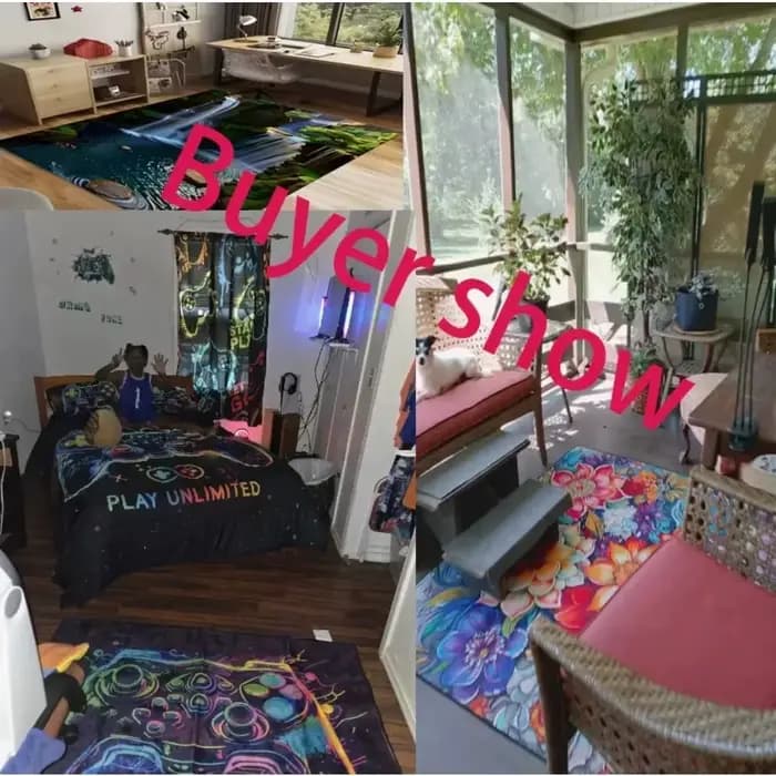 Tapis floral vintage, motif rose, tapis de sol antidérapant, décoration d'intérieur pour salon, chambre à coucher