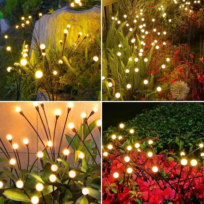 Lampes de jardin-nouvelles lumières lucioles à énergie solaire améliorées