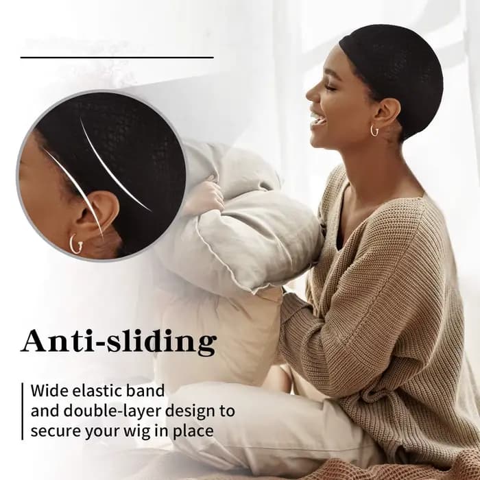 Bonnet de perruque en maille pour cheveux longs, filet à cheveux pour perruque, bonnet pour perruques, noir, repllover