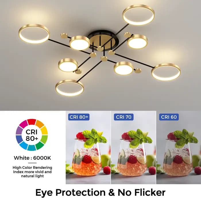 Nouveau lustre LED moderne éclairage pour salon chambre or plafond suspension lampe luminaire intérieur lumière Lustres plafonnier