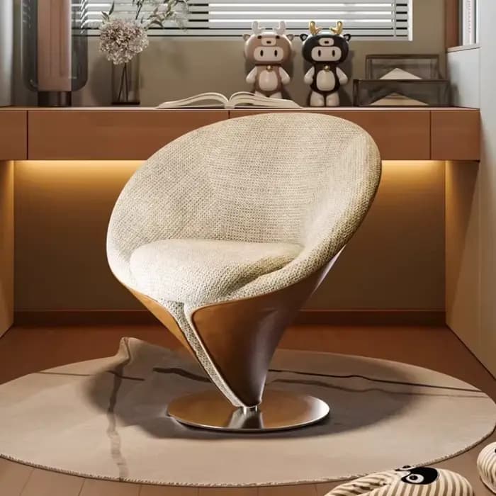 Fauteuil de salon pivotant minimaliste italien