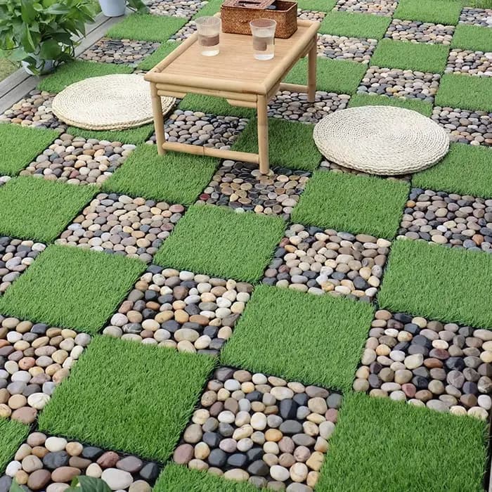 Plancher en pierre de jardin