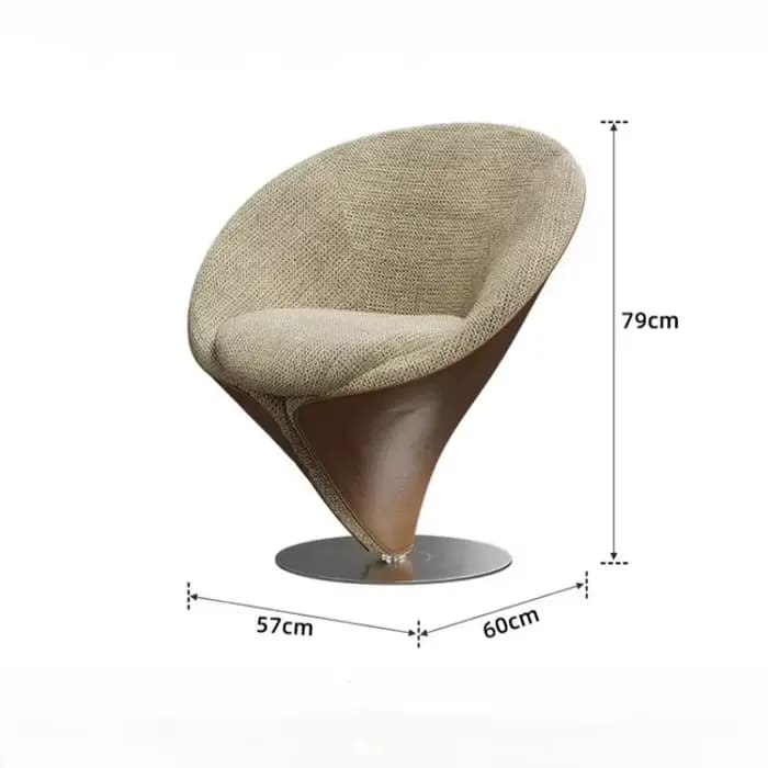 Fauteuil de salon pivotant minimaliste italien