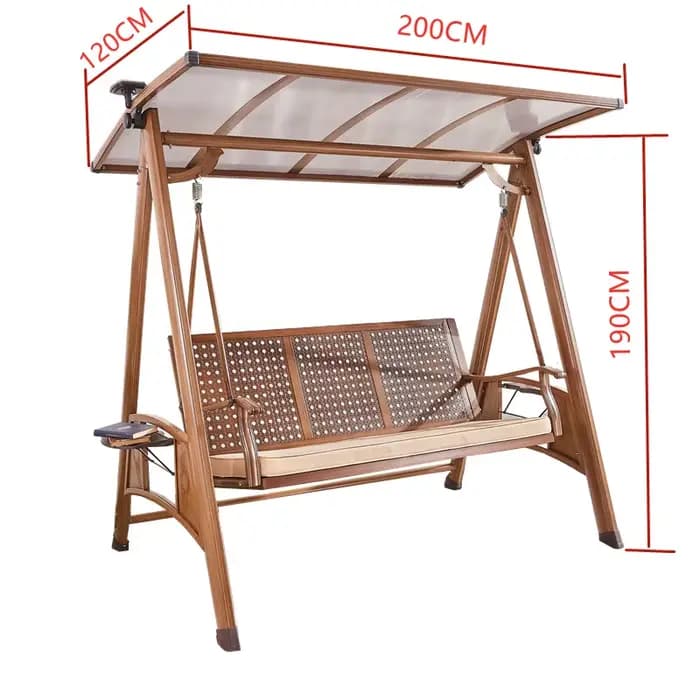 Balançoire de Patio en aluminium, chaise à bascule de jardin, ensemble de balançoires à trois places, canapé suspendu moderne, chaise de loisirs, balançoire d'extérieur pour adultes