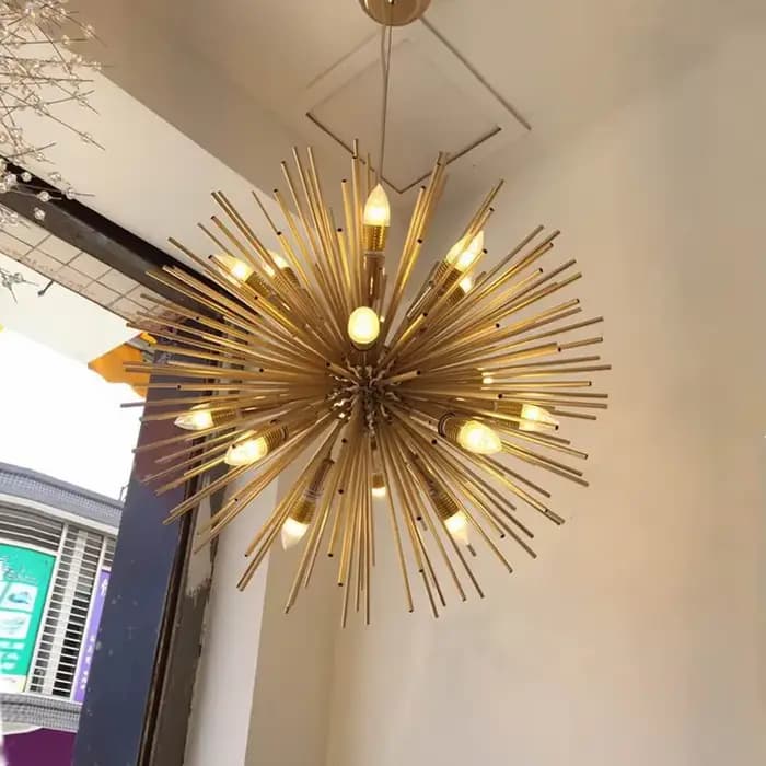 Lustres de plafond à LED dorés Ludeviation pour la décoration intérieure de la maison, salon, salle à manger, chambre à coucher, restaurant, lampe suspendue