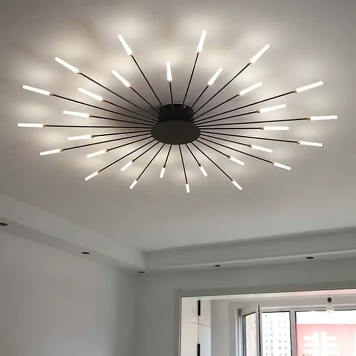 Salon lumière LED plafonnier moderne éclairage intérieur acrylique nordique créatif en forme d'éventail chambre luminaire décor à la maison chambre d'enfant