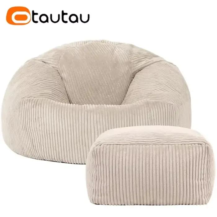 OTAUTAU velours côtelé pouf