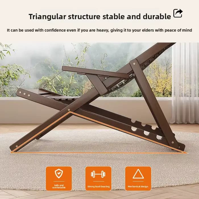 Fauteuil inclinable pliant pour Camping en plein air plage maison personnes âgées balcon bureau sieste en bambou