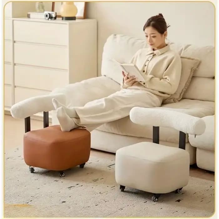 Yoyo tabouret de changement de chaussures salon créatif petit tabouret dossier en bois massif canapé tabouret ménage lumière luxe multi-usages