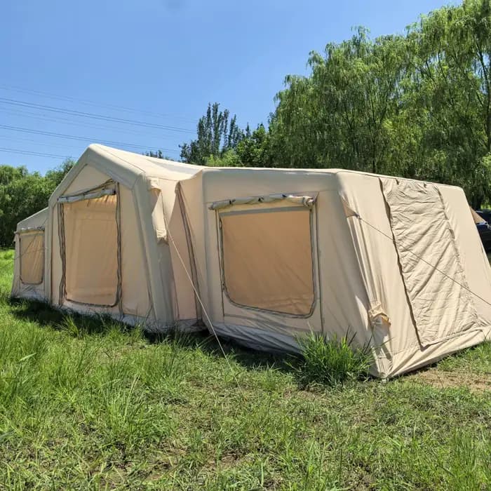 Tente gonflable amovible Penthouse Camping en plein air ménage voyage TC coton 18.16 mètres carrés grand espace