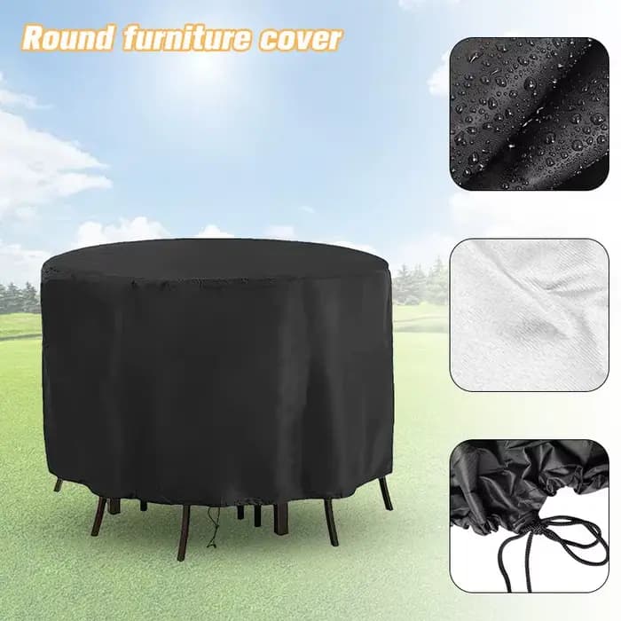 Couverture de Table ronde de jardin extérieur-tissu Oxford