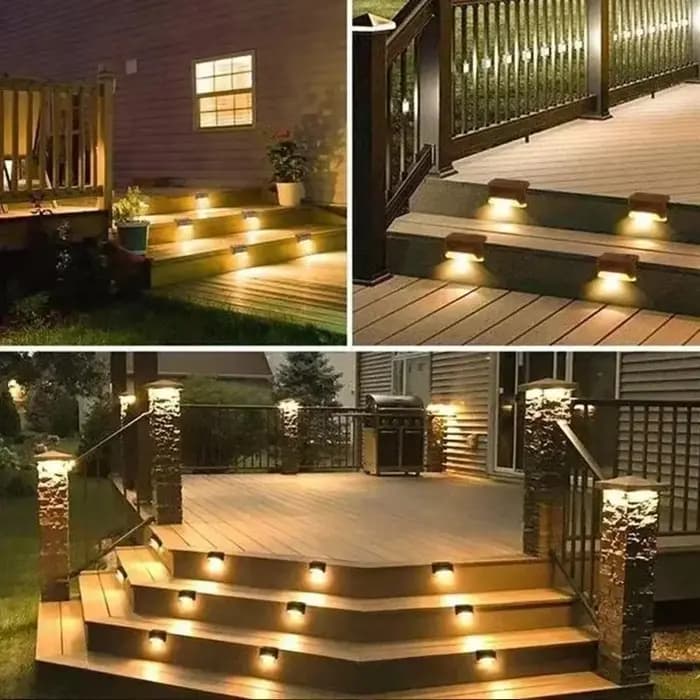 1/4/8/12/pcs LED solaire lumières extérieure jardin lumière pont lampe